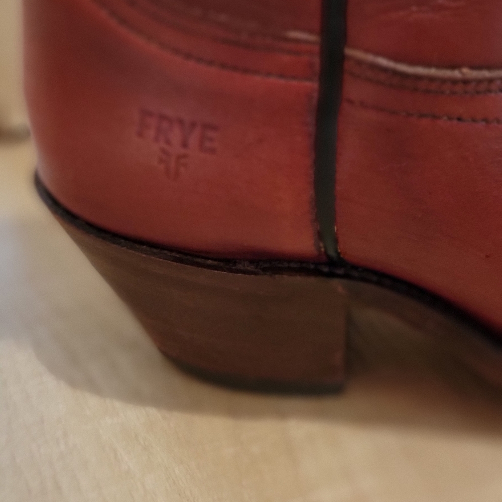 Vintage 1970s/1980s Frye Boots Size 7B Burnt Cherry 6253 - Picture 5 of 14